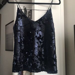 RO&DE sequin and velvet top